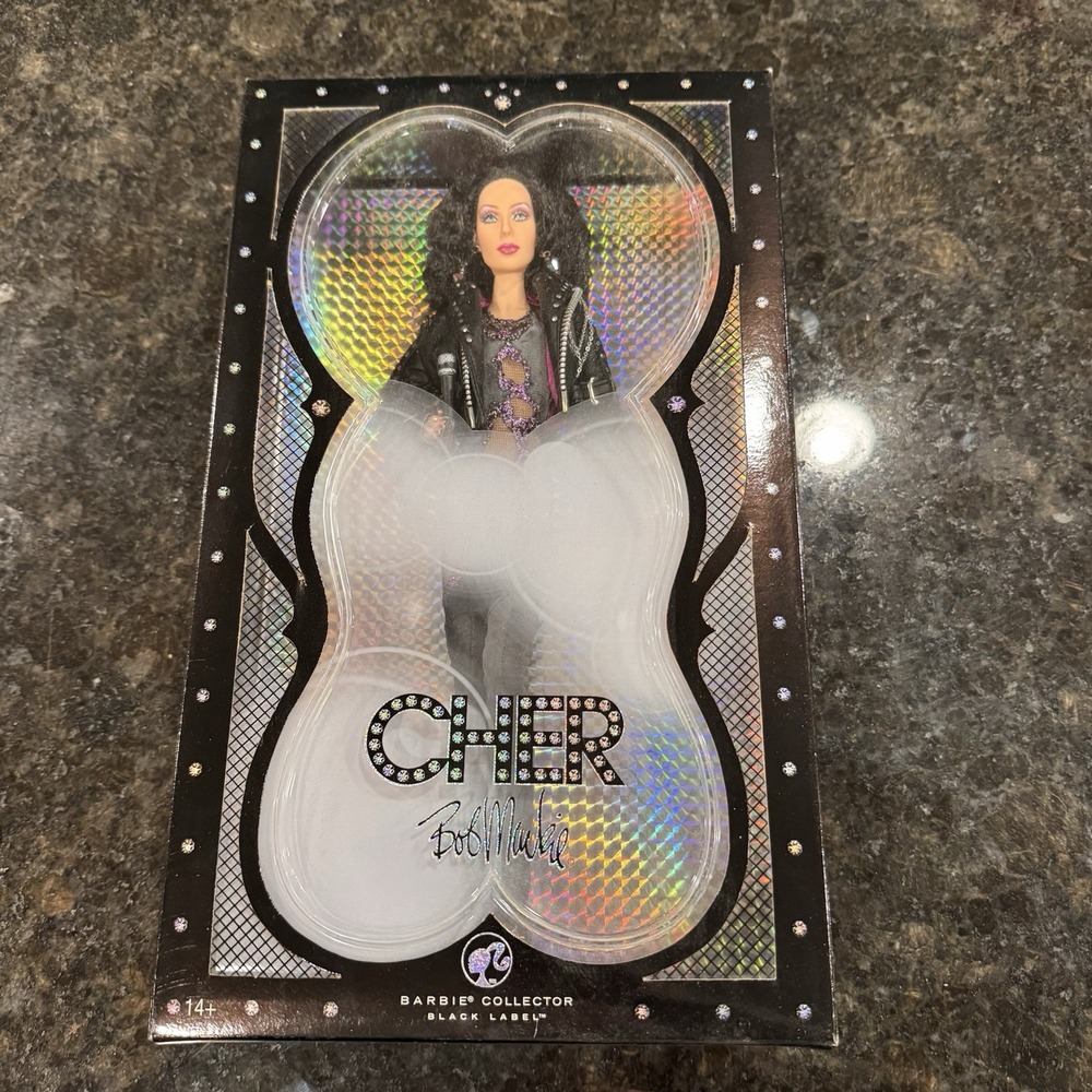 Mattel Barbie Collector Black Label Cher Bob Mackie 12in Fashion Doll NEW 2007